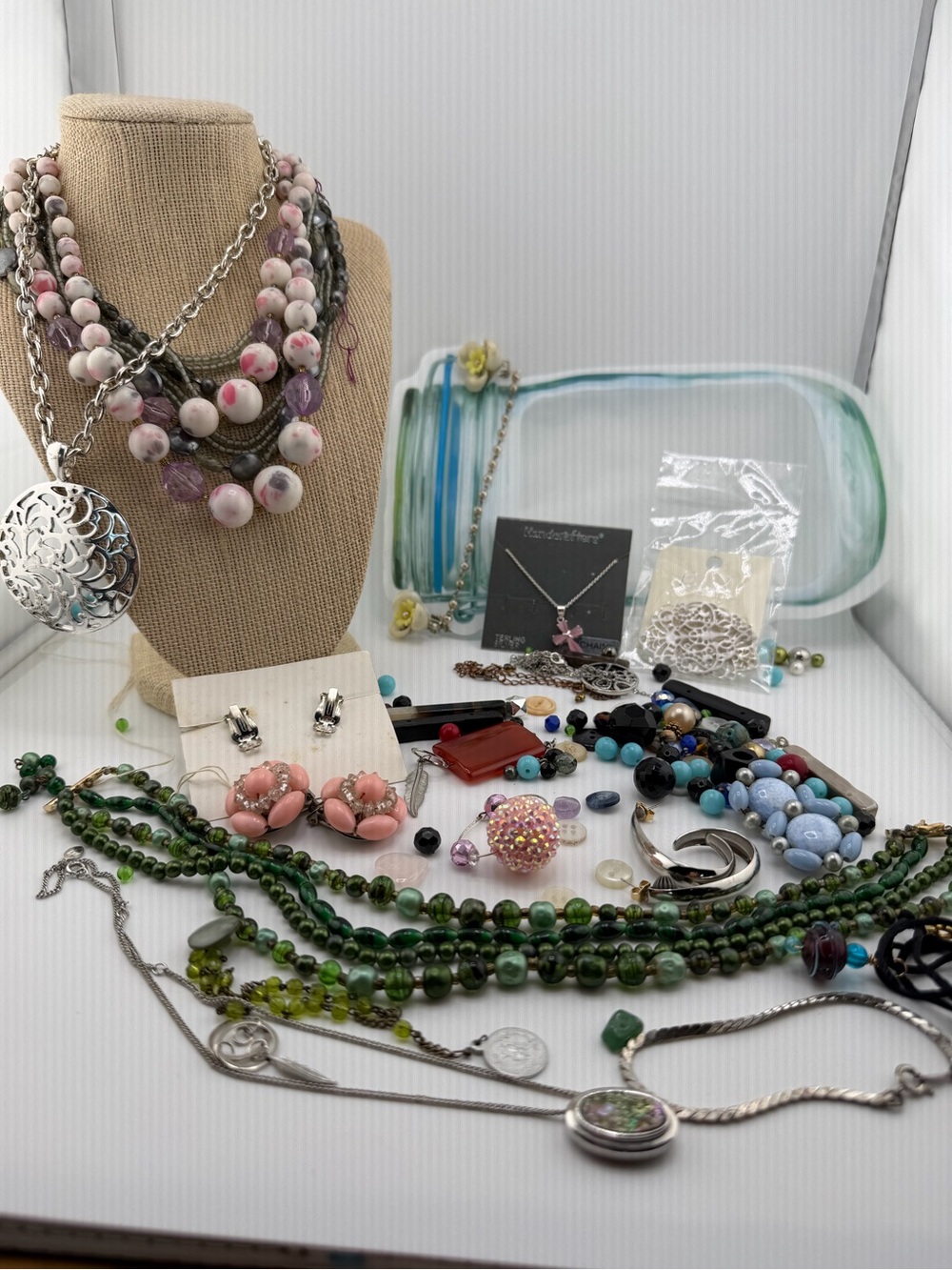 Mystery Jewelry Jar 🏺 Filled with Wearable Jewelry & Treasures Earrings Japan